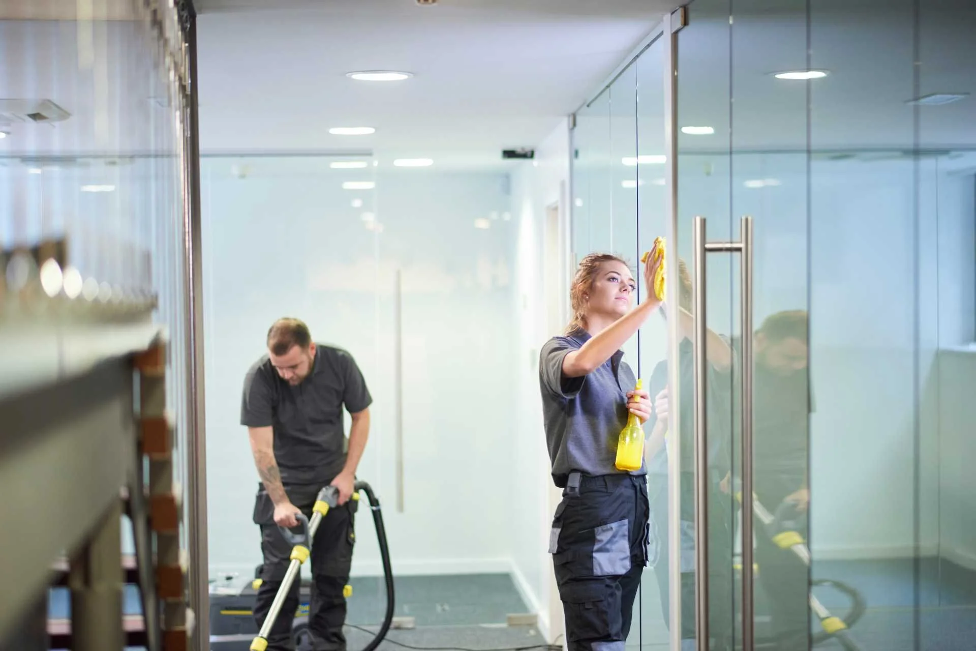 Janitorial Services of Dallas team providing professional commercial cleaning services in Dallas TX